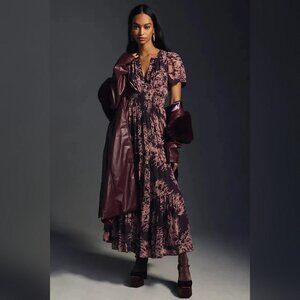 Anthropologie Somerset Maxi Dress Chiffon Edition Sz XXS